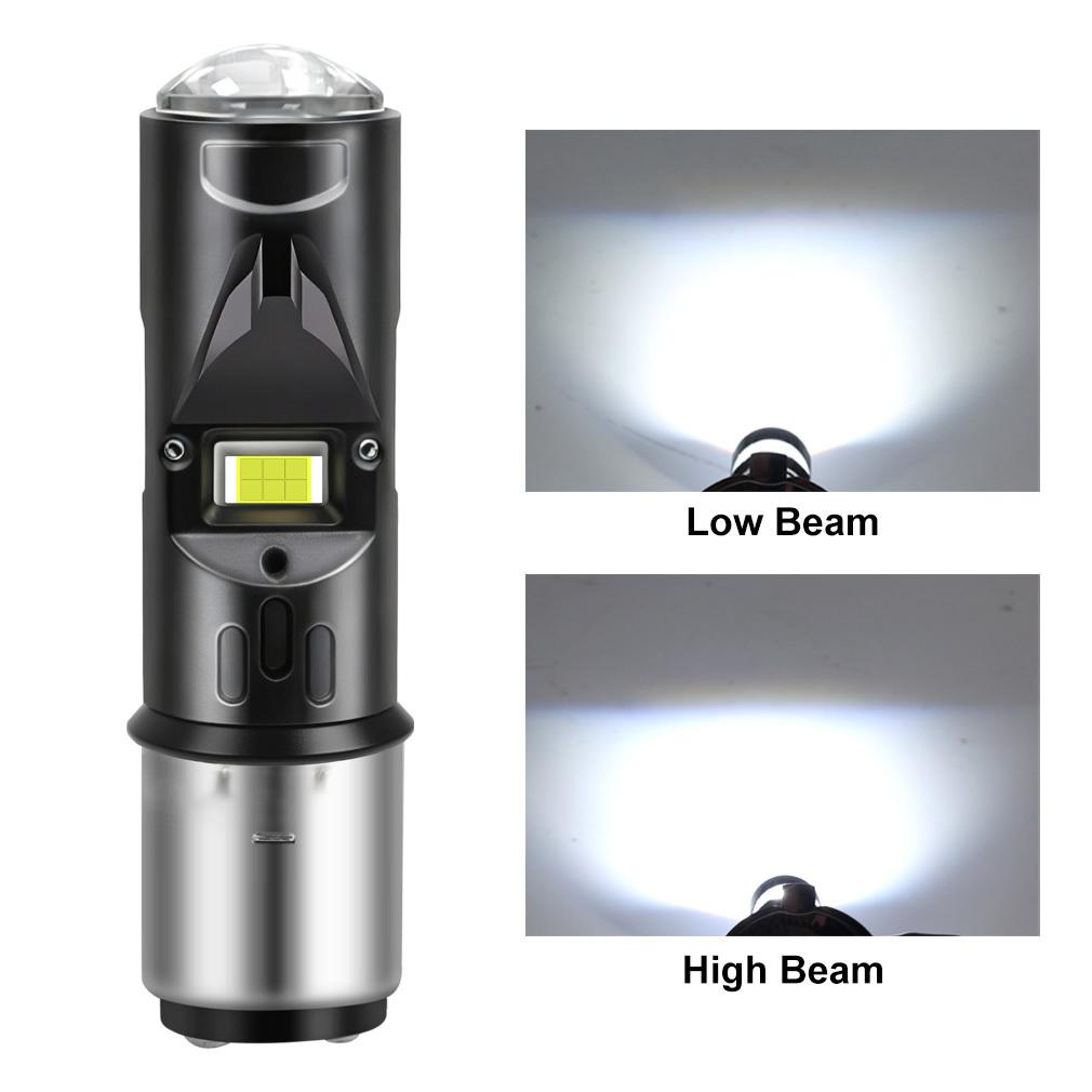 1Pc H6 BA20D LED H4 Led P15D Moto Motorcycle Headlight HD Len Bulb CSP 20000LM DRL Spotlight Hi/Lo Beam Lamp Fog Light 6500K White Motos Accessories