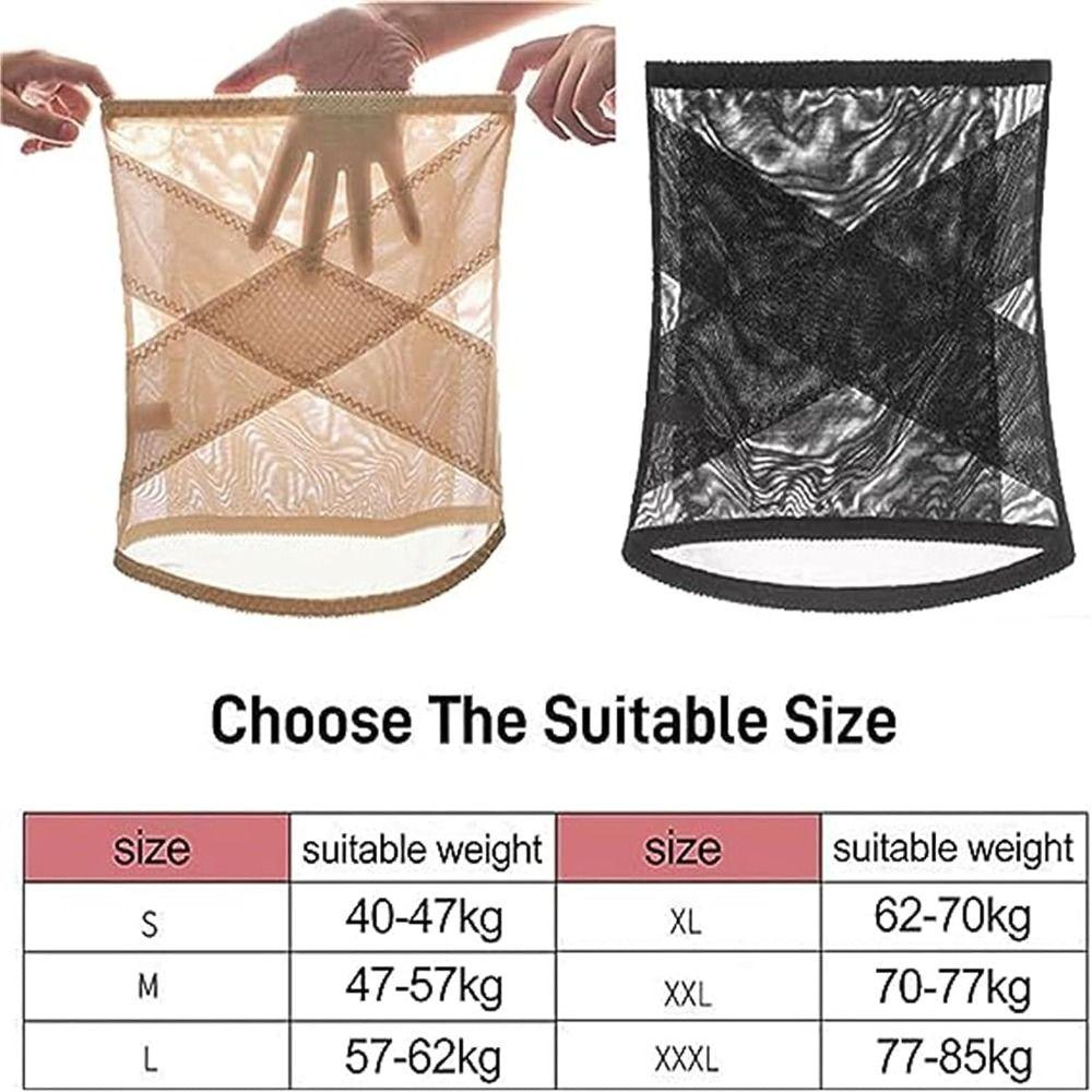Invisible Waist Trainer Corset Women Shapers Breathable Cross Mesh Girdle For Waist Shaping Maternity Postpartum Bandage Band
