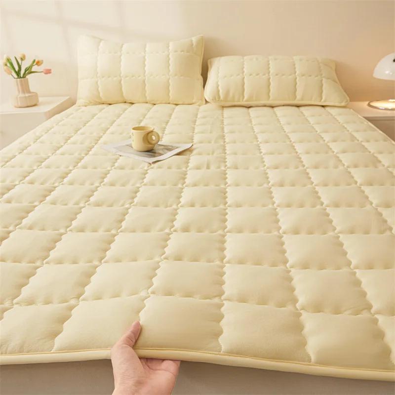 Class A Skin-friendly Abraded Mattress, Bed Mattress Padded Mattress Available In All Seasons Solid Color Grid