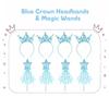 8-48Pcs Glitter Star Magic Wand Fairy Wand Tassel Glitter Sequins Princess Crowns Headband for Kids Birthday Party Gifts Wedding