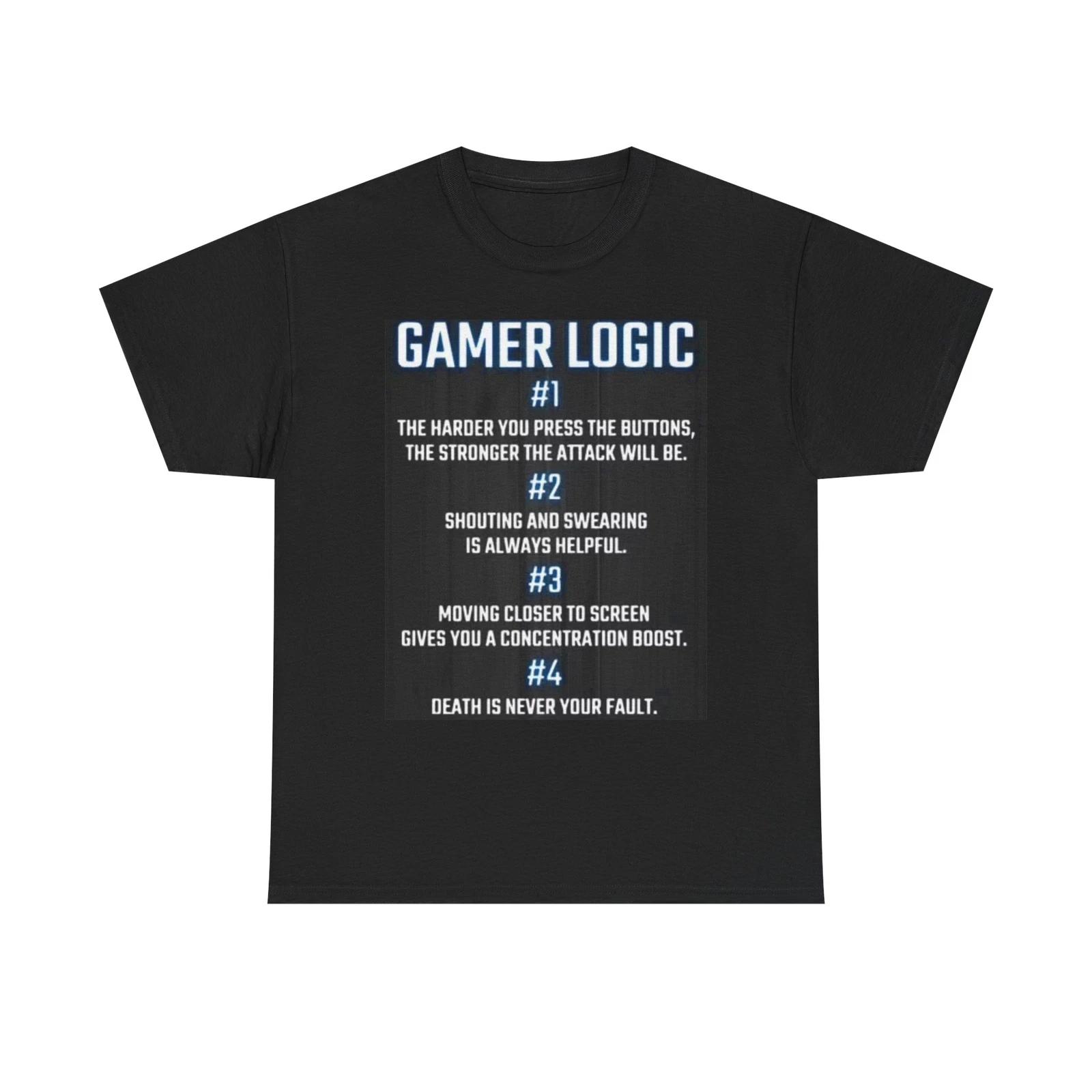 Men s and Women s T-shirts Gamer Logic Graphic M