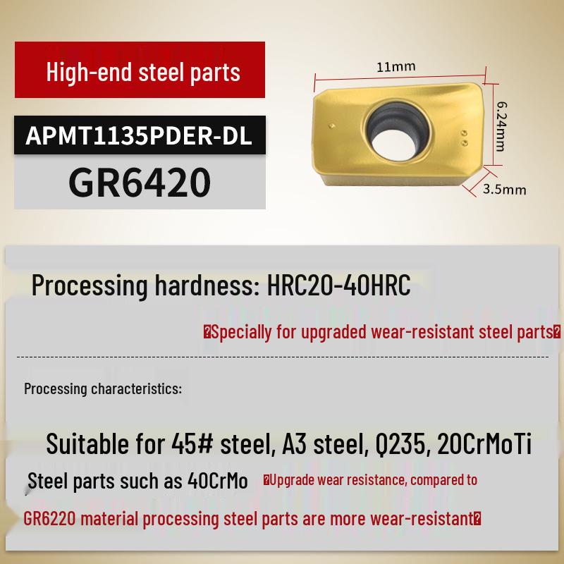 APMT1604PDER R0.8 Cermet CNC Milling Cutter Blade 1135 Machining Center Tool Head