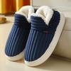 Cross-Border Heeled Winter Cotton Shoes with Plush, Thick-Sole for Indoor Use - Warm for Women & Men