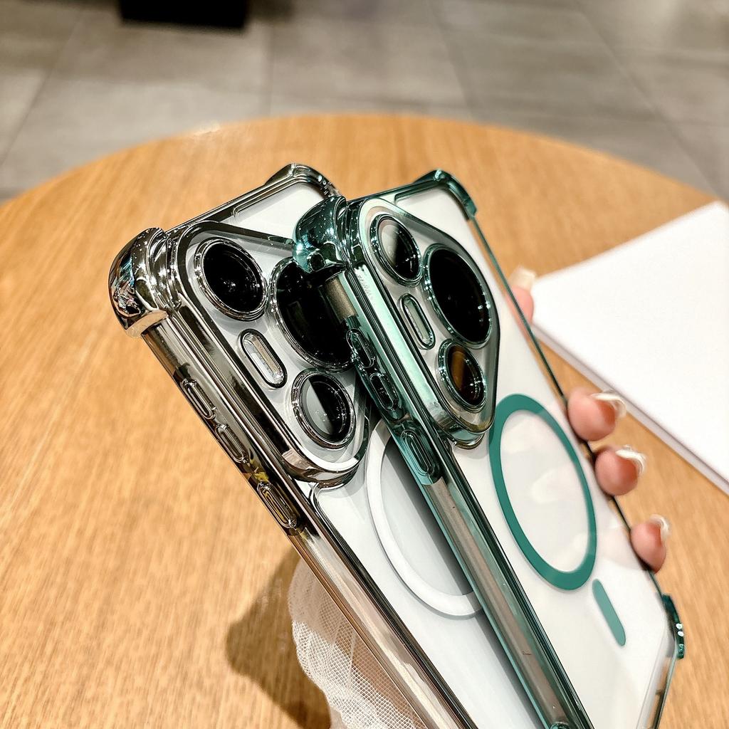 Applicable to Huawei mate70PRO mobile phone case airbag magnetic suction P80pro + electroplated four corners anti-drop mt40 protective case