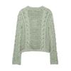 European & American Style Floral Button Women's Knit Cardigan - Soft & Cozy, Short Design for Early Spring 2025.