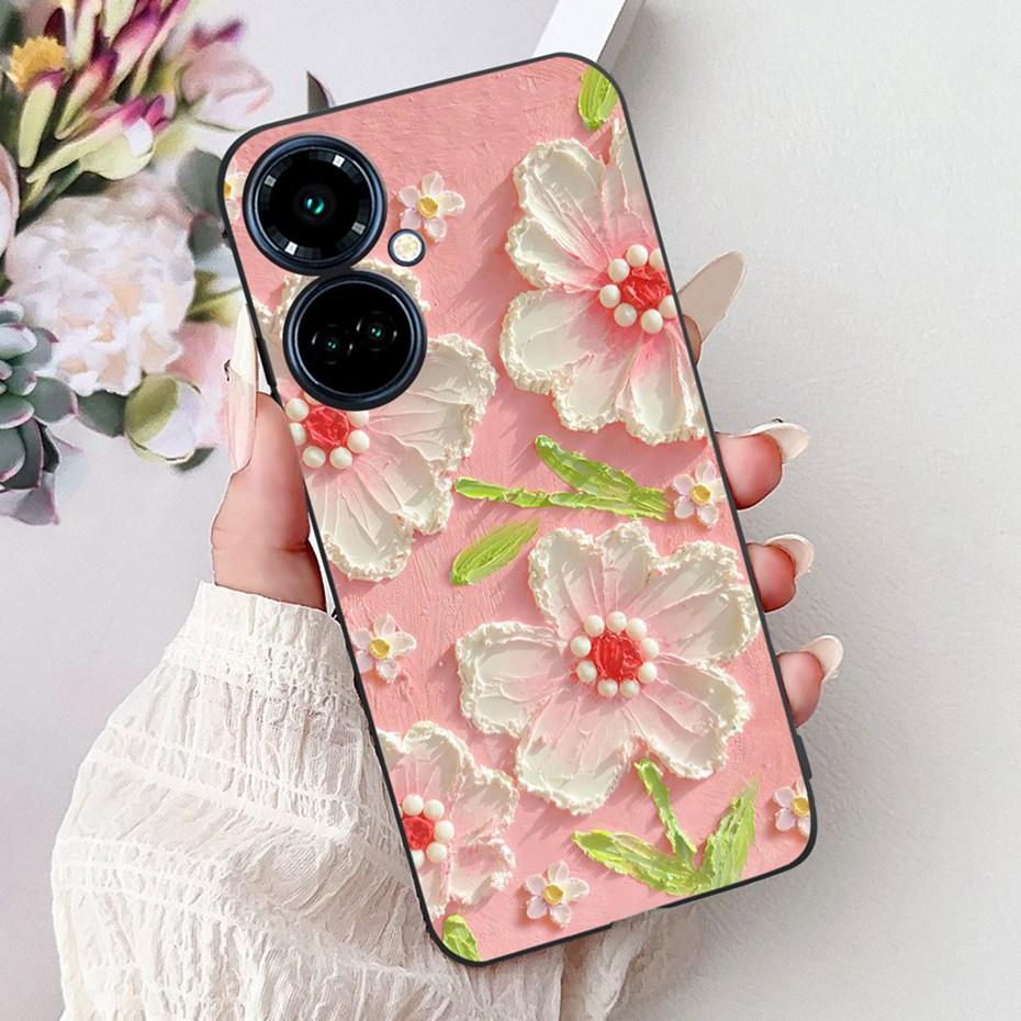 New Design Phone Case For Tecno Camon 19 Pro 5G 4G Camon19 Black Silicone Soft Cover For Tecno Camon 19 19Pro 4G Cases Bumpers