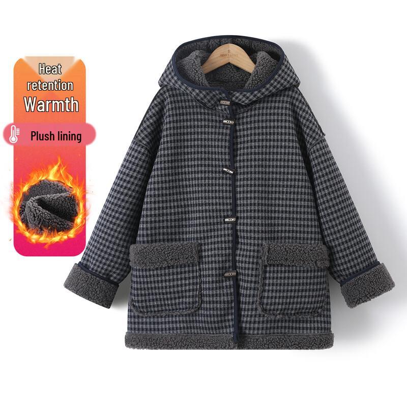 Montagut Kids  Boys  Plaid Hooded Fleece-Lined Winter Coat 160