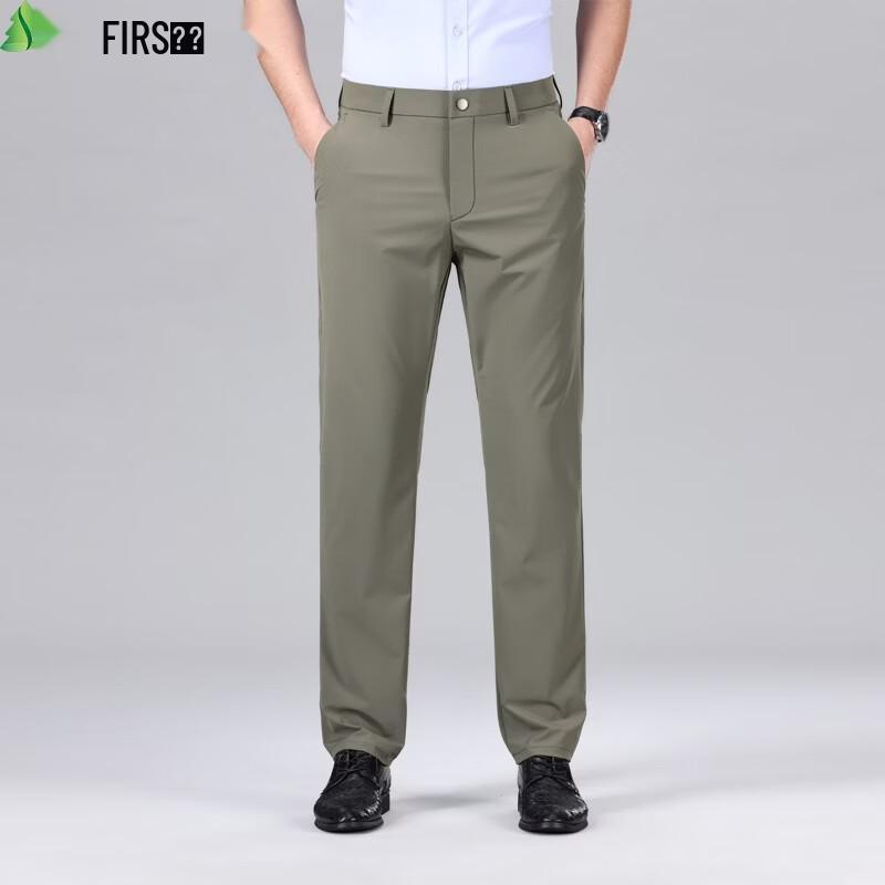 FIRS Men s Stretch Breathable Straight-Leg Casual Business Pants 30