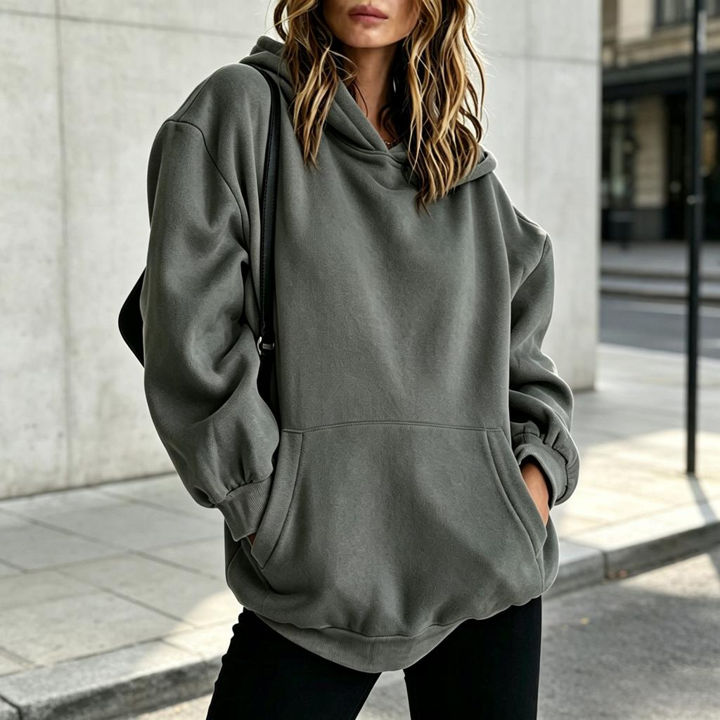 Women's Oversized Lined Hoodie Casual Sweatshirt for Everyday Wear