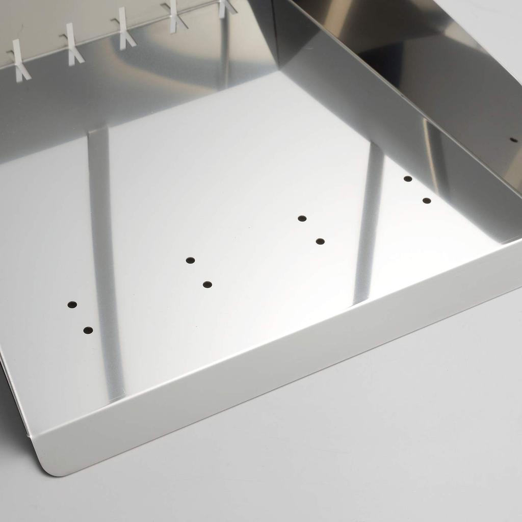 Mt-torimatsu All-Stainless Steel Dustpan, Three-Handed, with Holes