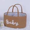 Large Capacity Storage Basket Cotton Rope Cosmetics Storage Baby Nappy Organiser  for Newborn