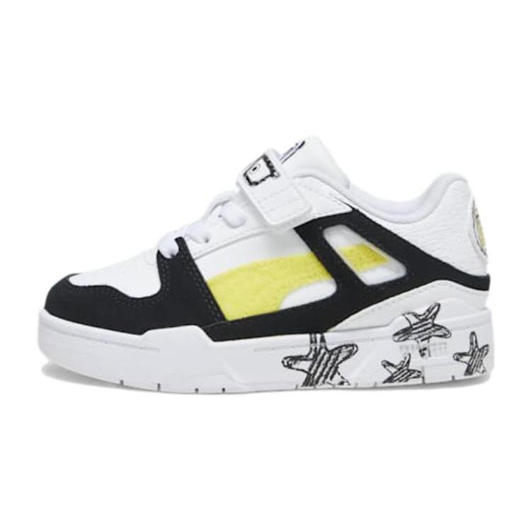

New SPONGEBOB SQUAREPANTS x PUMA X SPONGEBOB Low Top Skateboard Shoes White Black Yellow Kids 393894-01 33
