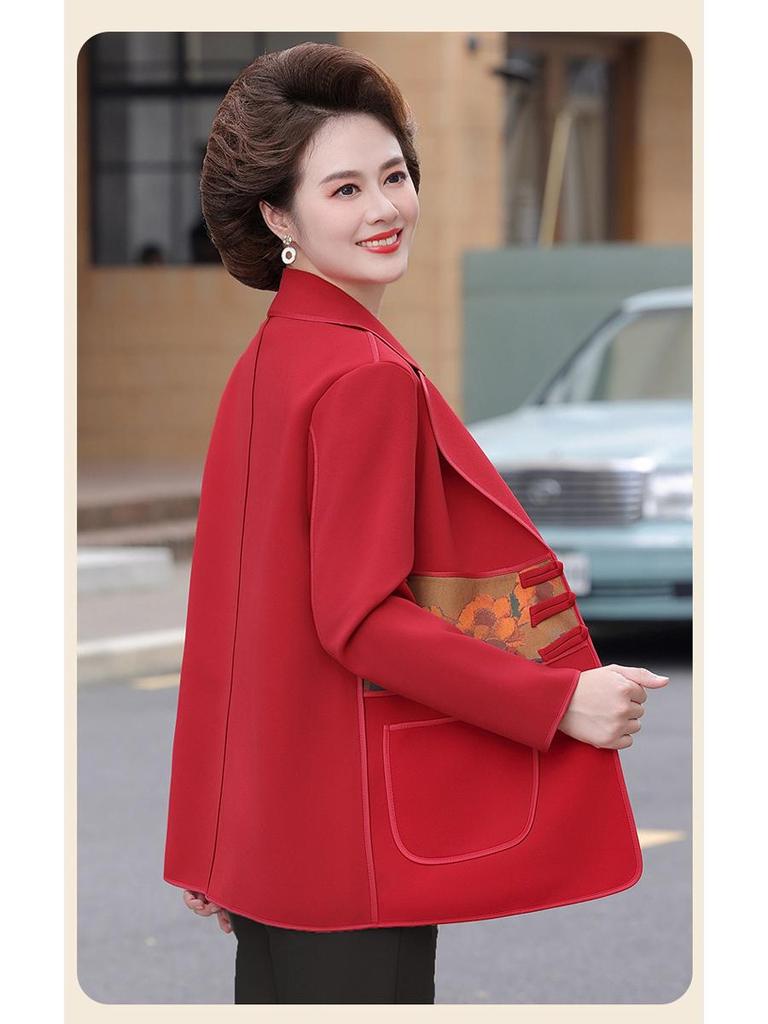 2025 Autumn National Style Jacket: Fashionable, Age-Reducing Suit for Middle-Aged & Elderly Women
