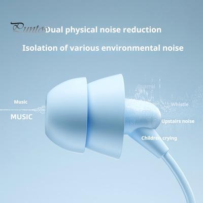 Wired Earphone Headphone with Mic Stereo Sound Deep Bass Distortion-free Line Control In-Ear Headset Phone Accessories