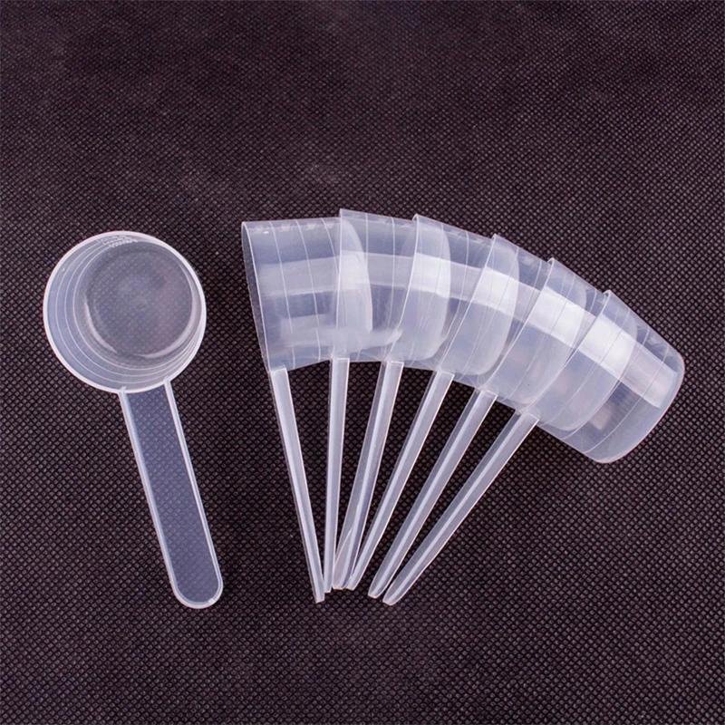 Flat Bottom Graduated Measuring Spoon 40ml Transparent Plastic, Individually Packaged for Precision Measurement