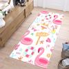 Cute Summer Beach Flamingo Pool Float Runner Rug Pink Anchor Swim Ring Print Non Slip Floor Mat Entryway Kitchen Home Decor