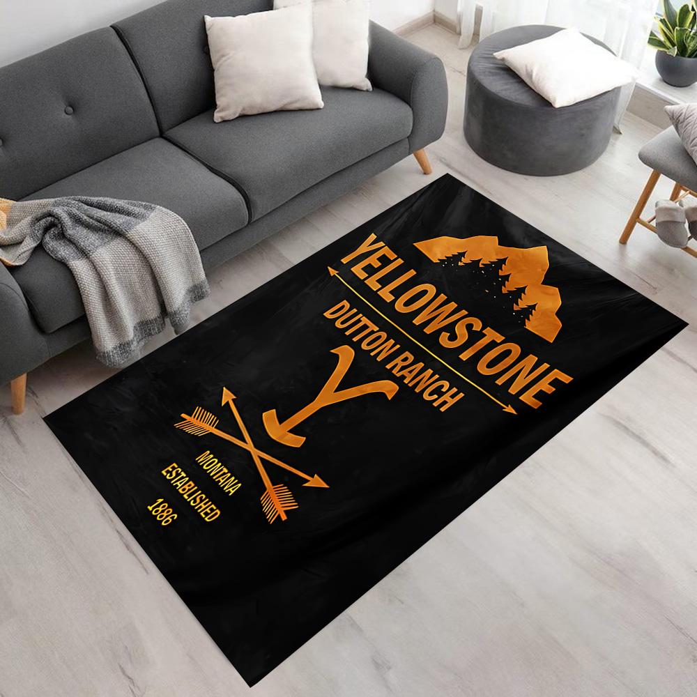 Yellowstone Western Adventure Floor Rug Office Rug Suitable for Living Rooms Entryway Outdoor Study Room Anti-slip Rug Decorate Offices
