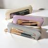 Pu Pencil Case Portable Waterproof Transparent Cosmetic Bag Zipper Makeup Brush Storage Bag Sundries Organizers Stationery Gifts