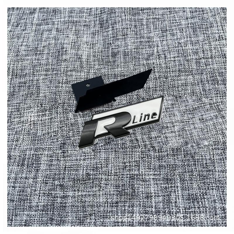 BPI1 2025 Hot R Rline Metal Car Front Grill Trunk Sticker Accessories For Volkswagen VW GTI Polo Golf MK8 Lamando Passat Magotan Tigu Ly2