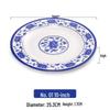 Kommerzielle 10-Zoll Melamin-Speiseteller mit Unterteilungen (Blau-Weißes Design)