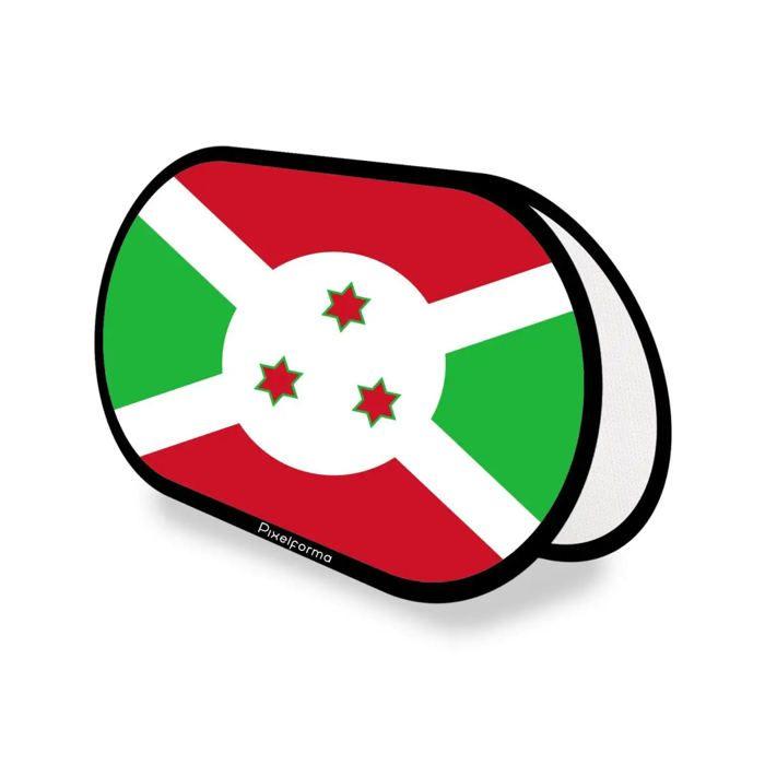 Drapeau - Burundi - Ovale - 70 X 120 Cm - Polyester - Impression Recto/verso