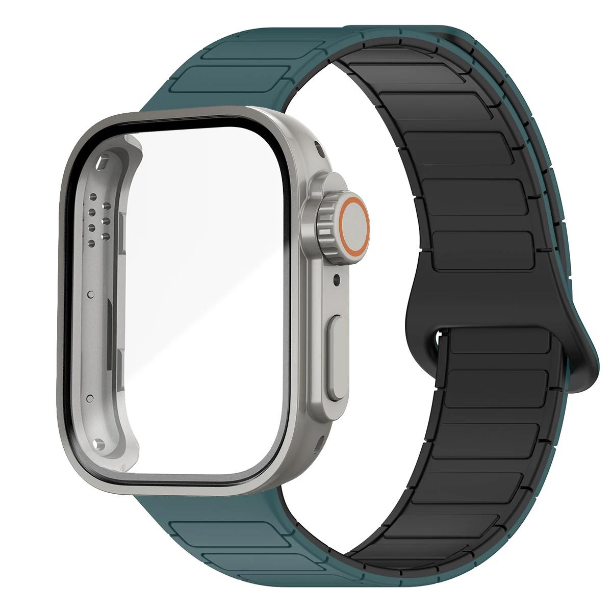 

Чехол + Магнитный спортивный ремешок для Huawei Watch Fit 3 Браслет Антипот Мягкий силиконовый ремешок на запястье Дышащий Двухцветный ремешок for Huawei Fit 3