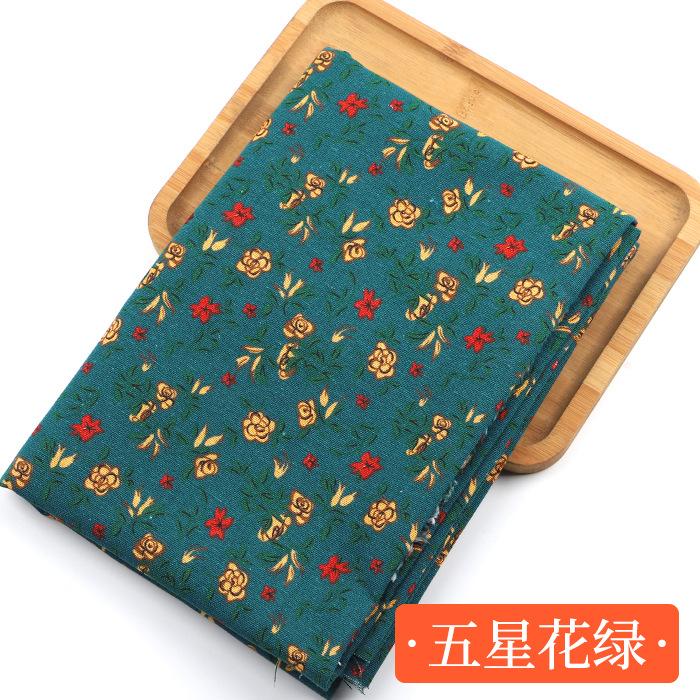 0.5m/1m/2m Vintage Ethnic Style Cotton Linen Printed Fabric for Tablecloths, Sofa Blankets Dresses Handmade DIY Clothing Fabrics