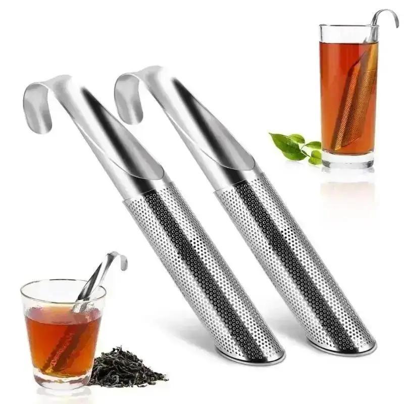 New Stainless Steel Strainer Tea Infuser Tool Telescopic Design Holder Tool Tea Spoon Infuser Filter Kitchen Tools Tea Strainer