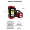 Lumină LED Multifuncțională Portabilă Reîncărcabilă cu Energie Solară Sursă de Lumină Duală USB Reflector de Căutare pentru Exterior Lumină de Camping pentru Drumeții