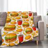 Christmas Blanket Funny Santa Claus Throw Blankets for Girls Boys Super Soft Warm Fleece Flannel Deer Fox Animal Throws Gifts