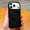 Matte Corrugated For Magsafe Magnetic Case For iPhone 17 Pro Max 17E 16 15 Plus 14 13 12 Luggage Striped Textured Thin PC Cover