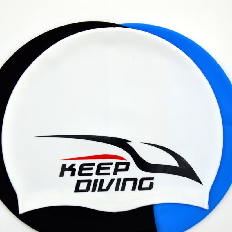 KEEP DIVING Elastic Silicone Swim Cap