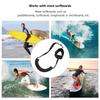 Surfboard Leash High Elasticity TPU Black   Coiled Surfing Leg Rope for Paddleboards Longboards