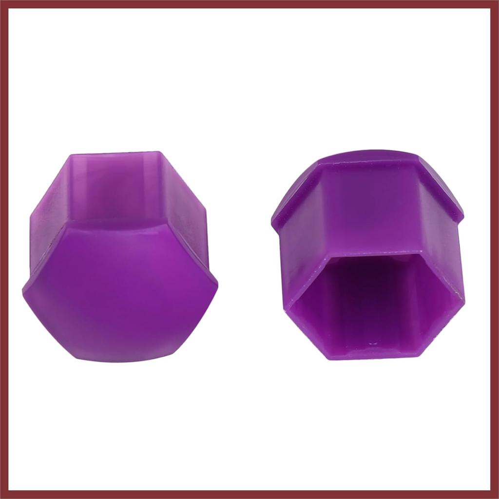 20pcs 21mm Universal Purple Plastic Car Wheel Nut Lug Hub Screw Rim Bolt Covers Dust Protection Caps with Removal Tool Clip Replace Parts
