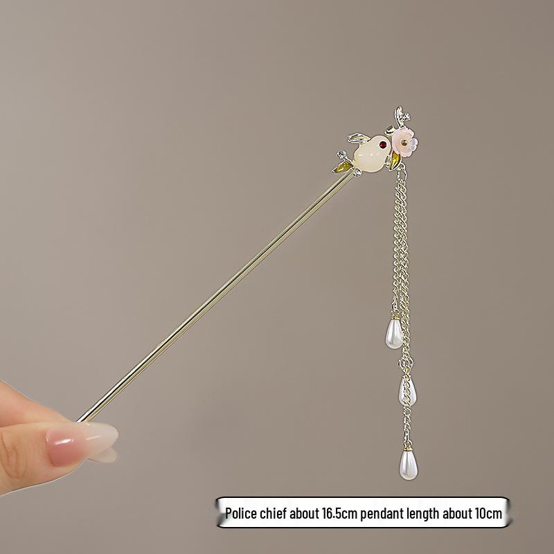 Vintage Chinese Style Hairpin for Updos - Elegant Retro Hair Stick with Tassel for Qipao