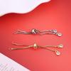Adjustable Ring Slider Chain With Rubber Beads Diy Connector Pendants Bracelets Jewelry Making Material