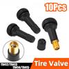 10PCS Tire Valve Stem TR412/TR413/TR414/TR415 With Dust Cover Car Tubeless Tire Valve Black Rubber Snap On Tire Valve Stem