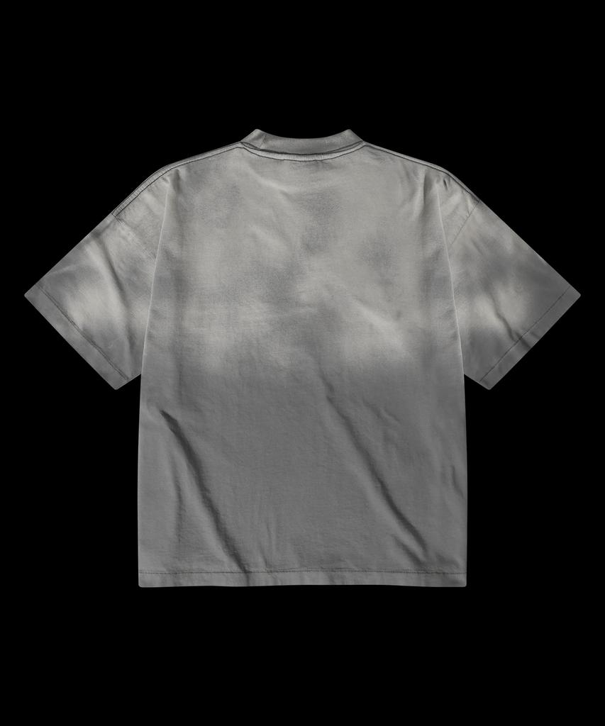 RAR Semi-Crop Vintage Faded Round T-Shirt_Dusty Gray