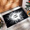 Fulham Football Print Crystal Velvet Rug, Comfortable Water Absorbent Non Slip Indoor Floor Carpet