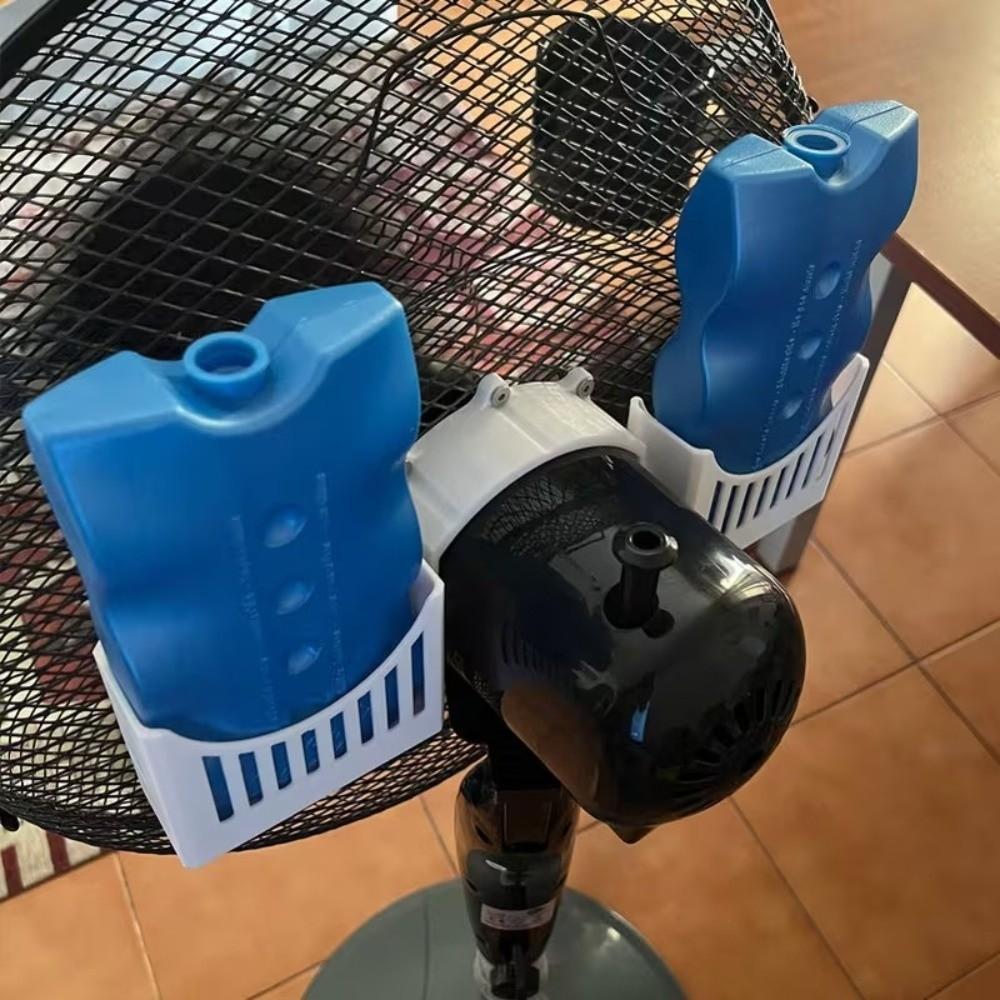 Secure Fixing Fan Ice Pack Holder Vertical Mount Ice Pack Fixing Bracket Summer Cooling