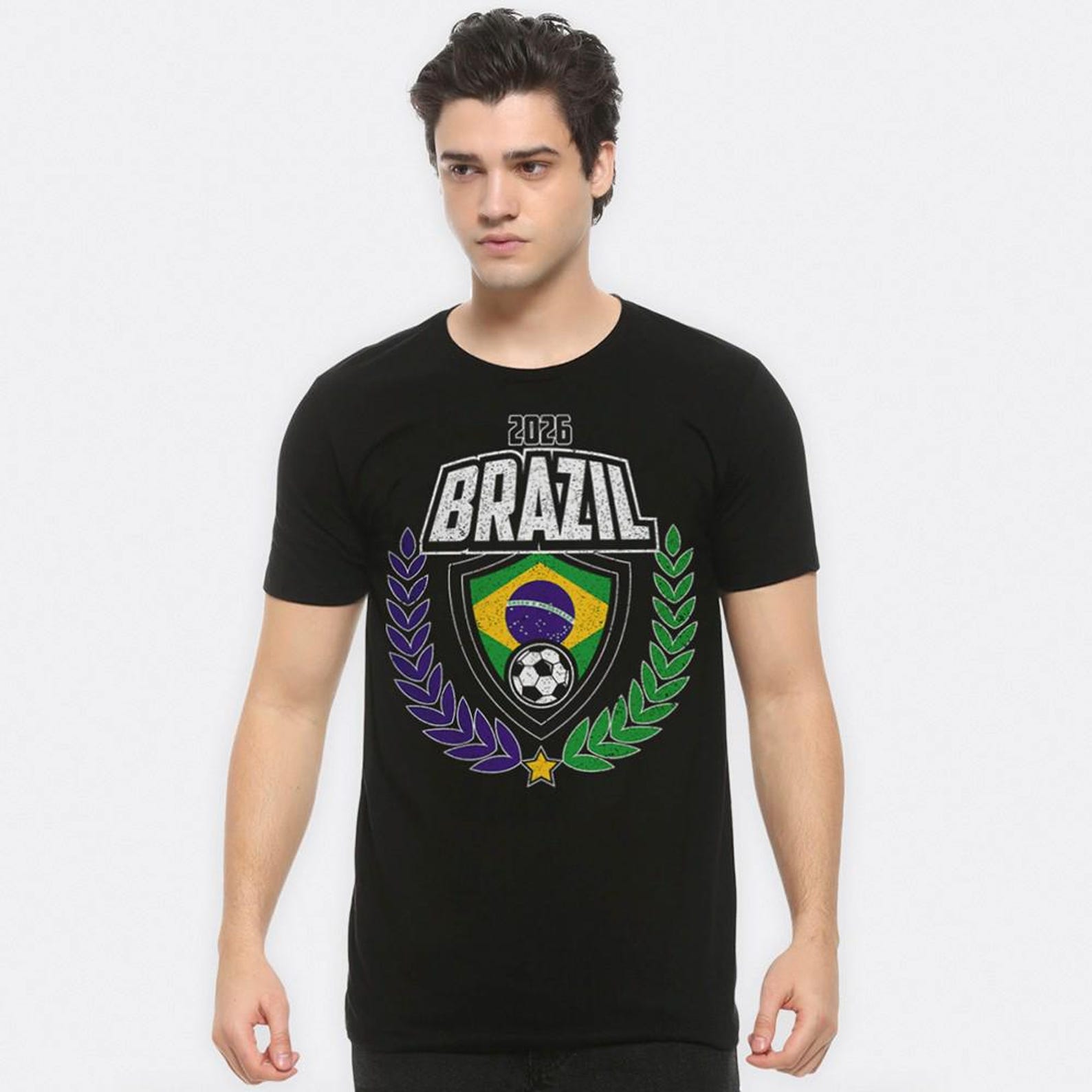 Brazil National Football Team 2026 T-Shirt, Men s and Women s Sizes (FOT-908770) 4XL