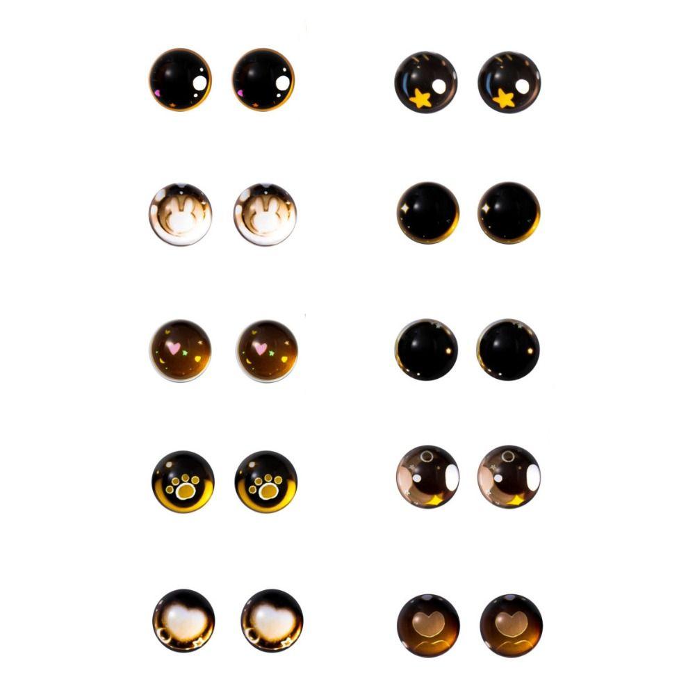Plush Doll Access Flat Base Heart Eyes Anime Eyes Rabbit Star Eyeball Cat Paw Glass Eye  Kids