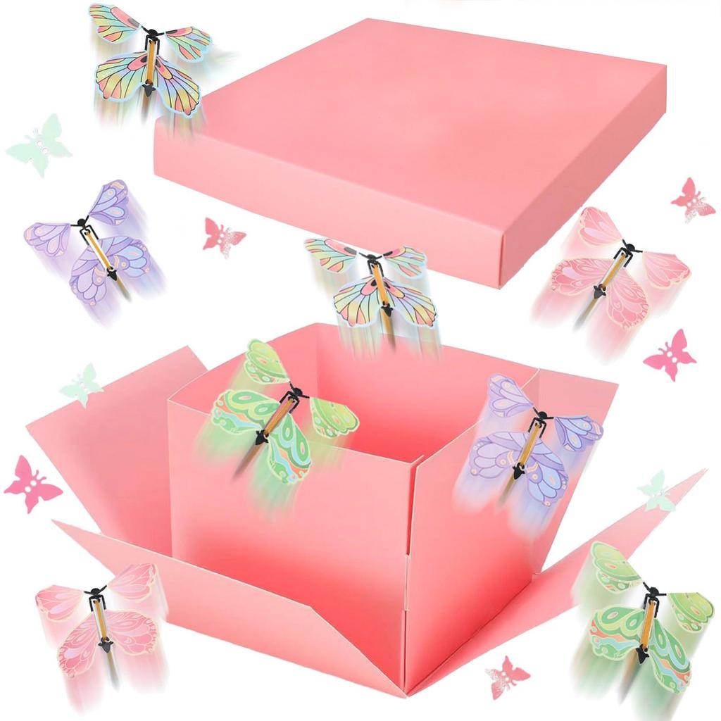Butterfly Box Gift Set - Surprise Flying Butterfly Gift Box for Christmas Birthday Party Favors