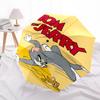 1pc Tom and Jerry Automatic Folding Umbrella - Compact 8-Rib Design, Durable Plastic & Iron1336L
