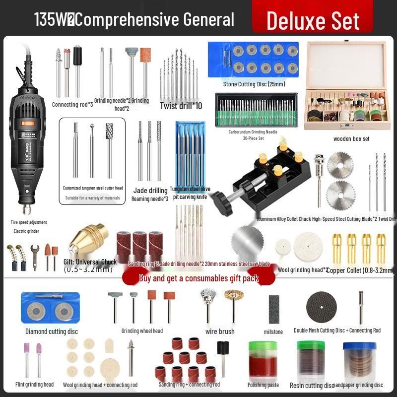 Electric Drill & Grinder for Woodworking and Jade Cutting