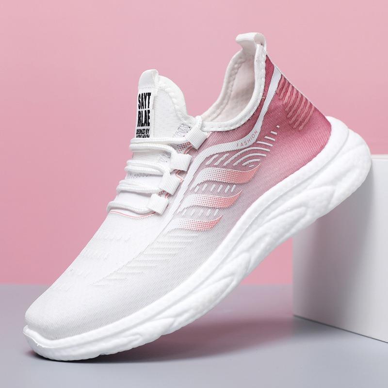Lightweight couple sports shoes spring and summer mesh surface breathable lace-up casual shoes fashionable low-top men's shoes