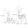 2Pcs Reindeer Christmas Decor Christmas Reindeer Ornament Deer Figurines Sitting Standing Elk Statues Home Tabletop Collectibles