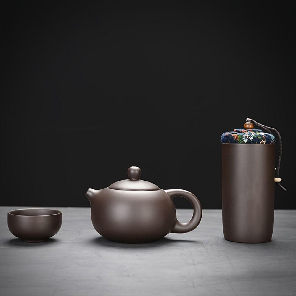 Teaware Travel Tea Set Purple Clay Chinese Tea Pot and Cup Set Gift Kung Fu Tea Cups  Offices