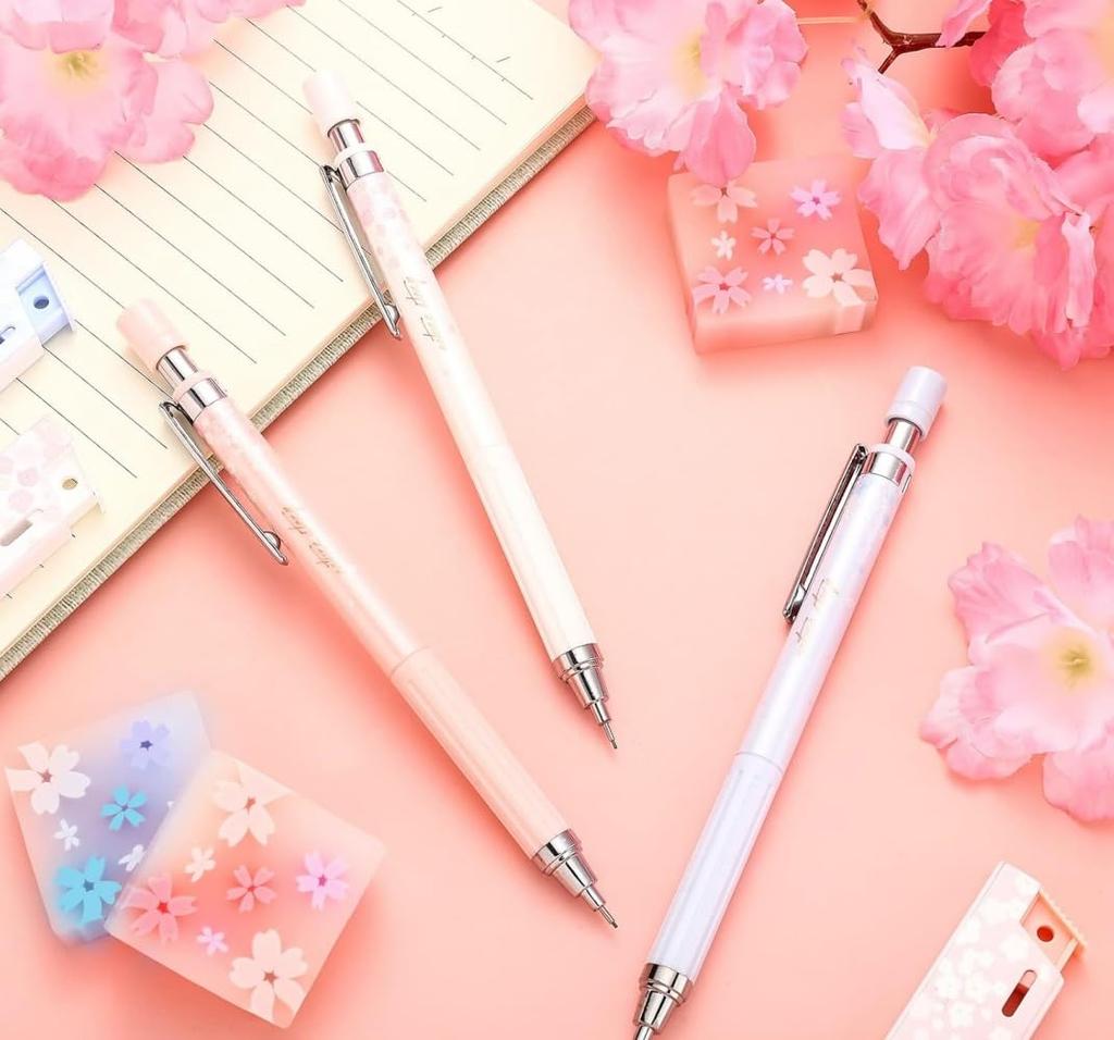 Sakura Mechanical Pencils Sakura Mechanical Pencils 3 Easy To Write Mechanical Pencils for Junior High School HB Pencil Lead 3 Pack for Writing