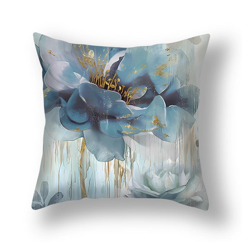 Short Plush Pillowcase, Simple and Versatile Ginkgo Leaf Pillow, Modern Decorative Sofa Pillow, Cushion